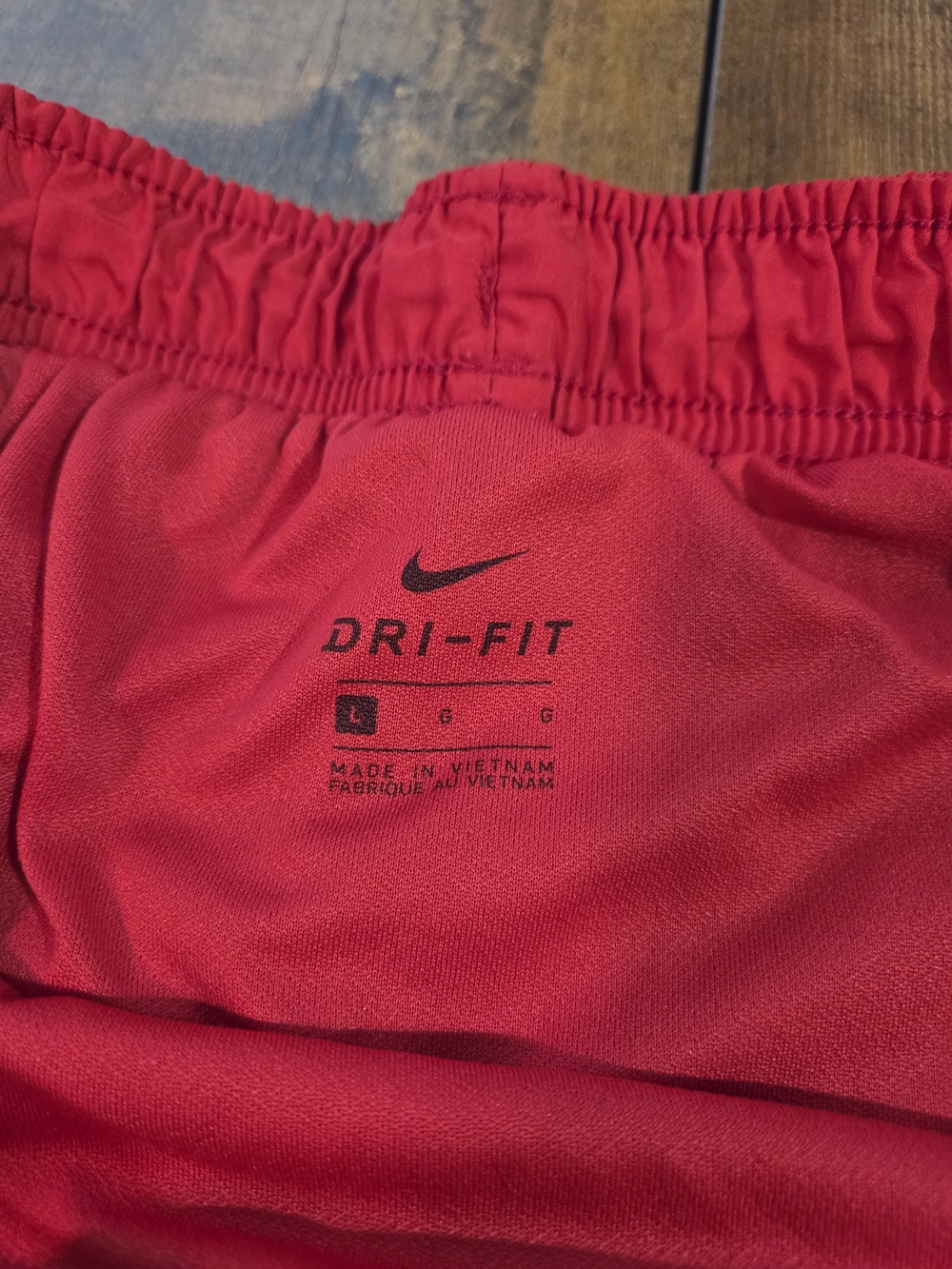 Nike Womens Dri Fit Running Shorts With Liner Red White Size Large - Picture 3 of 6